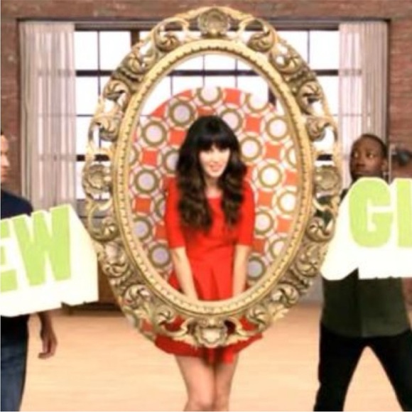 Rare Red Zara Dress ASO Zooey Deschanel XS - Picture 3 of 9